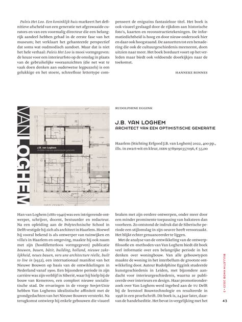 Pdf J B Van Loghem Architect Van Een Optimistische Generatie