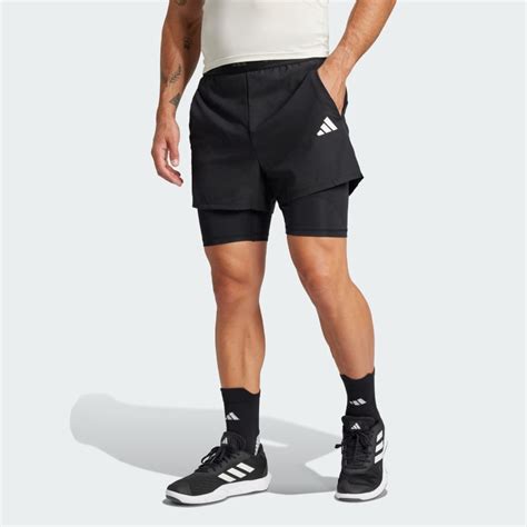 adidas Gym+ 2-in-1 Shorts - Black | adidas Australia