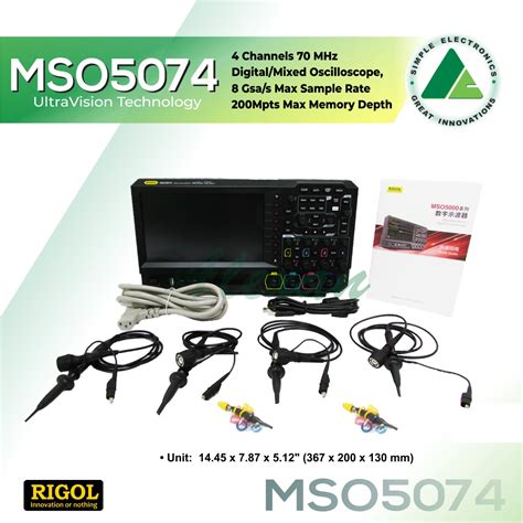 Rigol Mso Digital Mixed Oscilloscope Channels Mhz Gsa S Max