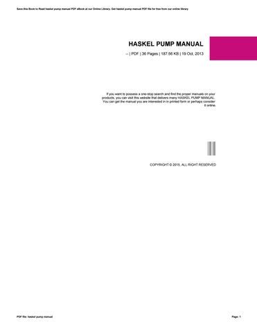 Haskel pump manual by cucuk92harryan - Issuu