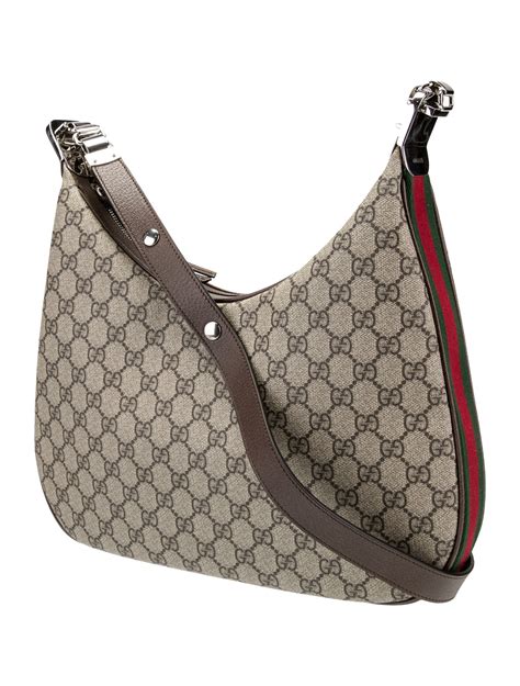 Gucci Gg Supreme Large Attache Shoulder Bag Neutrals Shoulder Bags