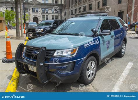 Massachusetts State Police Car, Boston, USA Editorial Stock Image ...