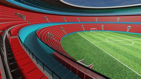 3d Model Football Stadium Vr Ar Low Poly Cgtrader