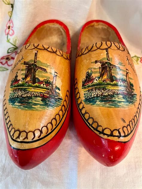 Klompen Dutch Wooden Clogs Vintage Pair Gem