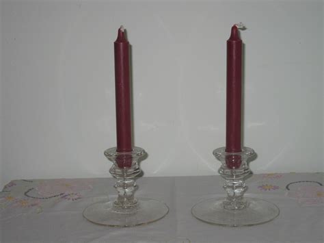 Clear Glass Candle Holders - Etsy