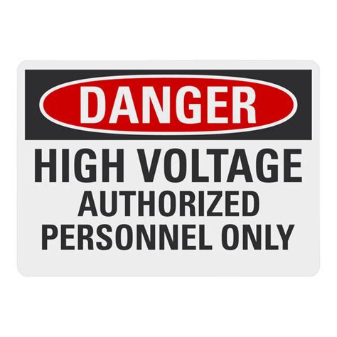 Lavex 14 X 10 Non Reflective Aluminum Danger High Voltage