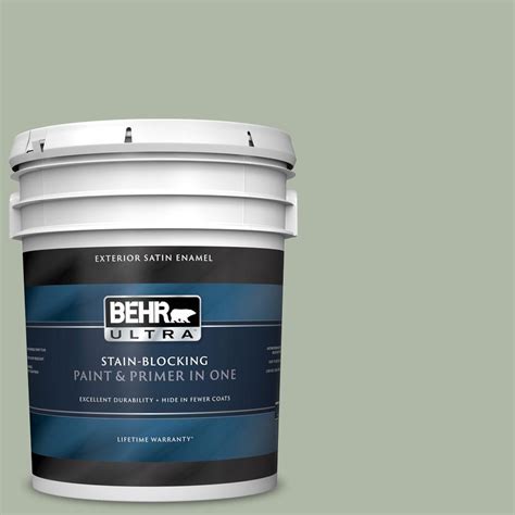 BEHR ULTRA 5 Gal N390 3 Jojoba Satin Enamel Exterior Paint And Primer