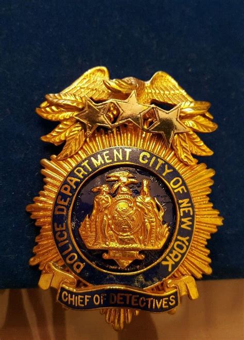 Nyc Police Chief Of Detective Badge Tiffany Mfg Sterling Silver Presentation 1814262818