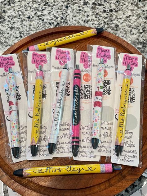 Glitter Teacher Gel Pen Personalized Pen Pencil Pen Crayon Pen Notebook