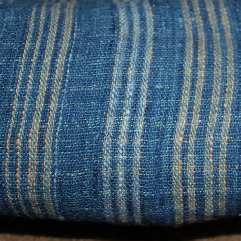 Hand Woven Cotton Hemp Natural Dye Indigo Hmong Embroidery Hand Woven