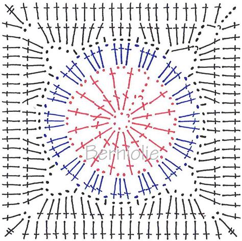 Испанский бабушкин квадрат крючком схемы фото PwCalc ru