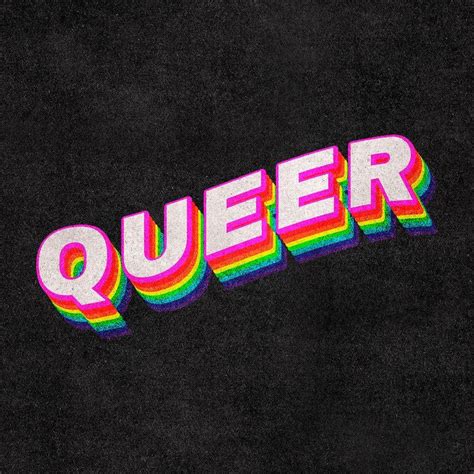 Download Free Image Of Queer Rainbow Word Typography On Black