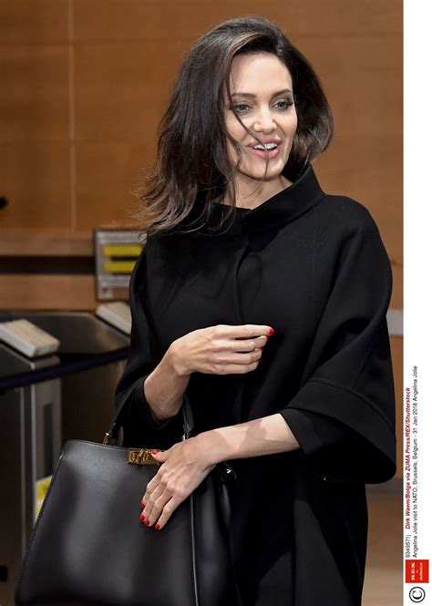 ANGELINA JOLIE Speak at Nato Headquarters in Brussels 01/31/2018 ...