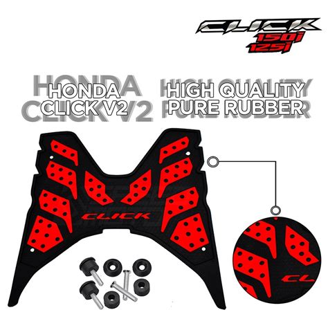 Honda Click I I Footboard Rubber Matting With Bolts For Click V