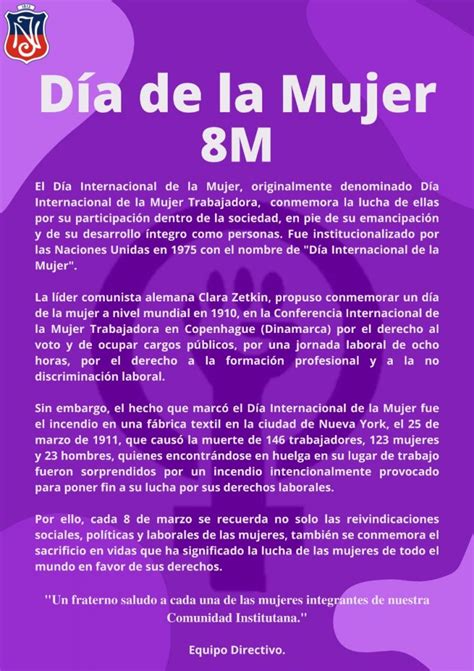 8m DÍa De La Mujer Instituto Nacional