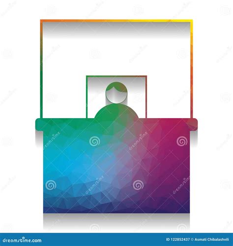 Information Desk Sign. Vector. Colorful Icon with Bright Texture Stock ...