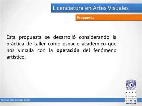 Ppt Licenciatura En Artes Visuales Powerpoint Presentation Free