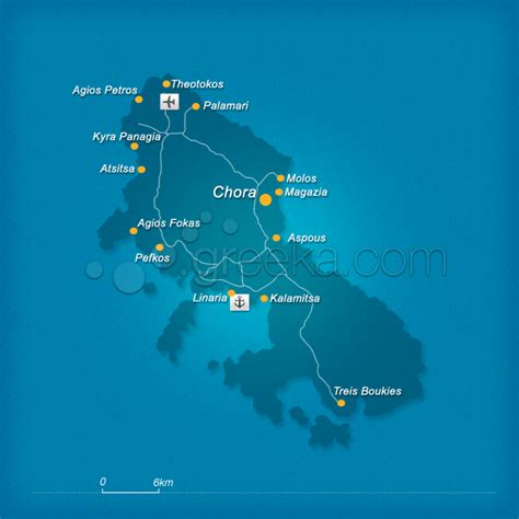 Map of Skyros island, Greece - Greeka.com