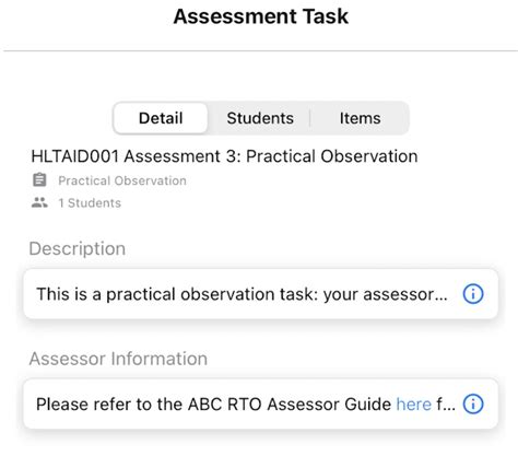 Scenario Creating An Observation Checklist Assessment Axcelerate Support