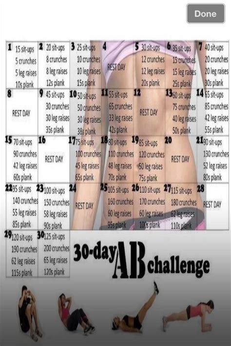 30 Tage Bauch Challenge Artofit