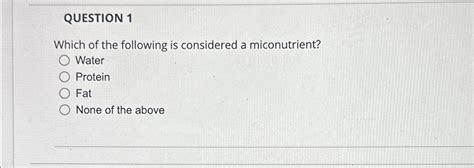 Solved QUESTION 1Which Of The Following Is Considered A Chegg