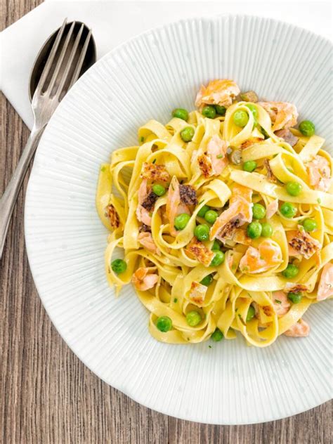 Salmon And Pea Pasta With Capers Krumpli