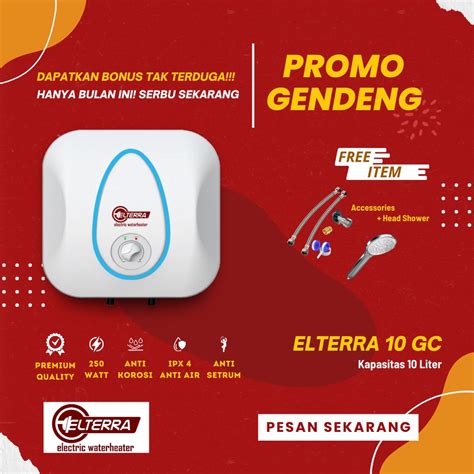 Jual Elterra Water Heater Listrik Pemanas Air Kamar Mandi Gc Liter