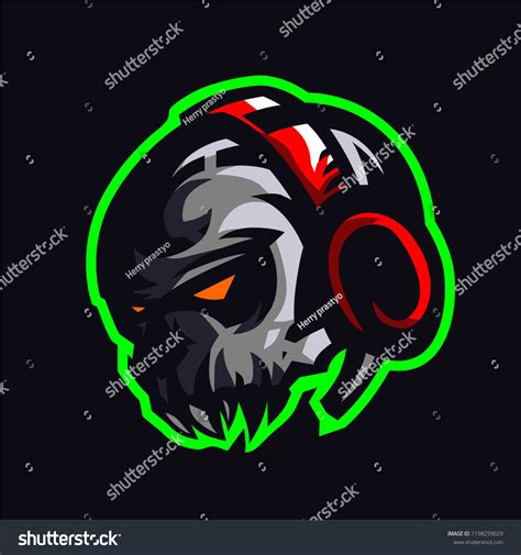 Skull Gamer Mascot Logo Template Vector De Stock Libre De Regal As