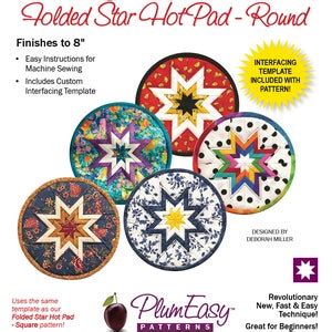 Folded Star Hot Pad Kit Round OR Square Sweet Beginnings Etsy