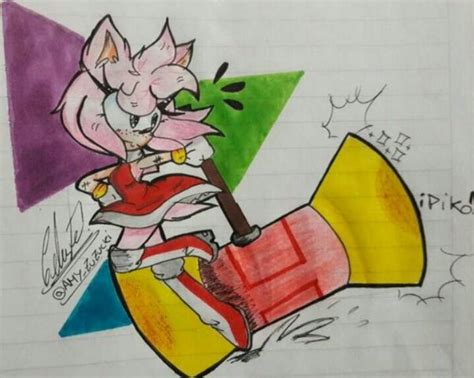 Amy Rose New Fc Oc By Akko Art Sonic The Hedgehog Amino