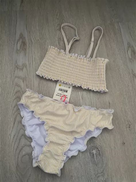 MAILLOT DE BAIN Bikini 10 Ans Jaune Et Blanc Lili Marelle Neuf EUR 13 00 PicClick FR