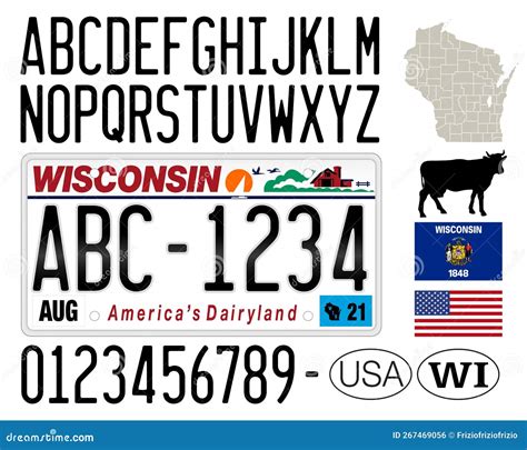 Wisconsin License Plate Stock Illustrations – 18 Wisconsin License ...