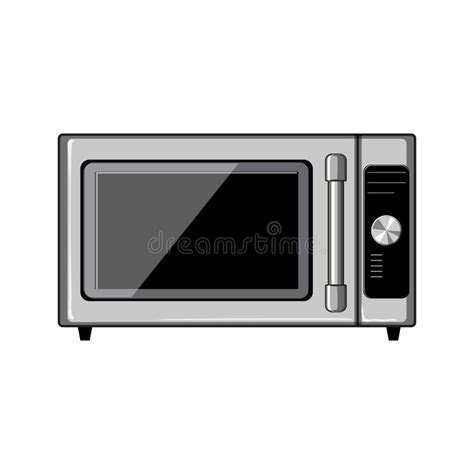 Equipment Microwave Oven Cartoon Vector Illustration Stock Vector