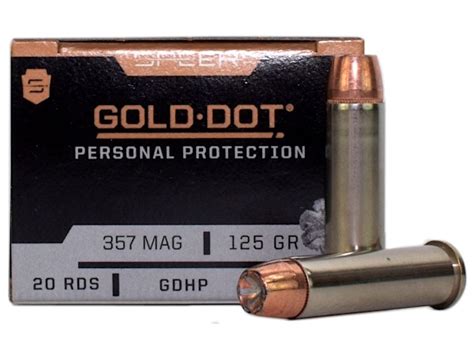 Speer Gold Dot Personal Protection 357 Magnum 125 Gr Gold Dot