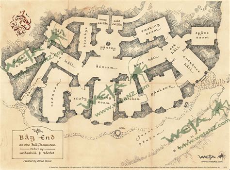 The Hobbit: Floor Plan of Bag End – Natural Building Blog