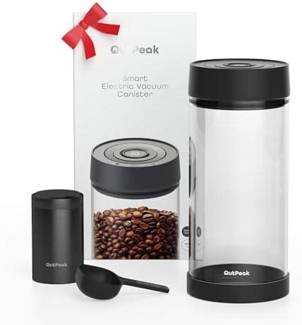 Amazon Odisu Airtight Coffee Canister Glass Vacuum Storage Jar