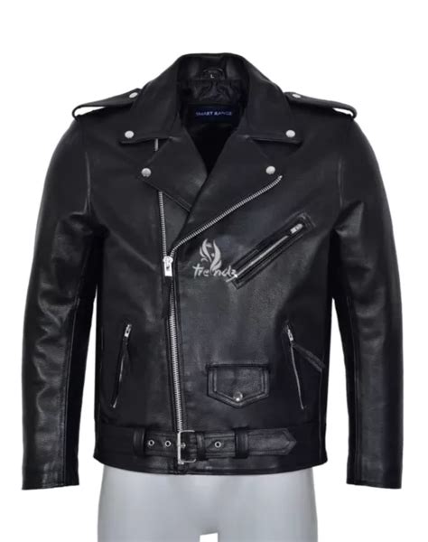 MEN S BRANDO BLACK Cruiser Biker Style Motorcycle Real Cowhide Leather