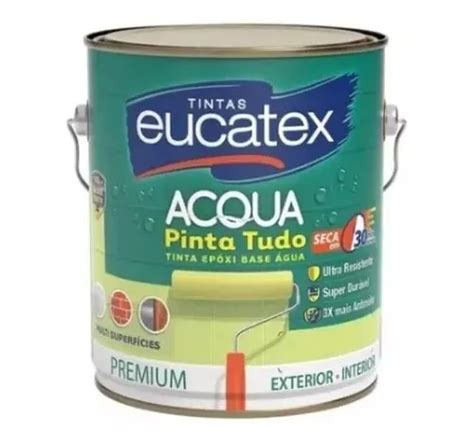 Tinta Epoxi Eucatex Base Agua Branco L Azulejo Piso Metal Frete Gr Tis