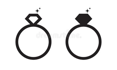 Vector De Icono De Anillo De Diamante En El Concepto De Clipart