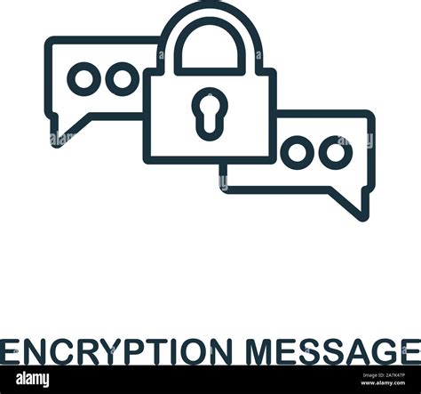 Encryption Message Icon Outline Style Thin Line Creative Encryption