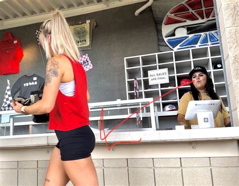 Hot Ass Blonde In Black Spandex Shorts Cashier Mean Mugging Me Short Shorts Volleyball Forum