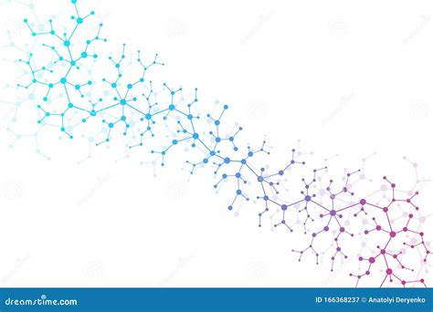 Scientific Molecule Background Dna Double Helix Vector Illustration