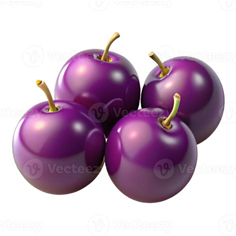 Plums 3D Render Purple Fruit Illustration 53811430 PNG