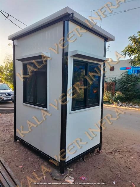 Rectangular Puf Insulated Sandwich Panel Portable Security Cabins For