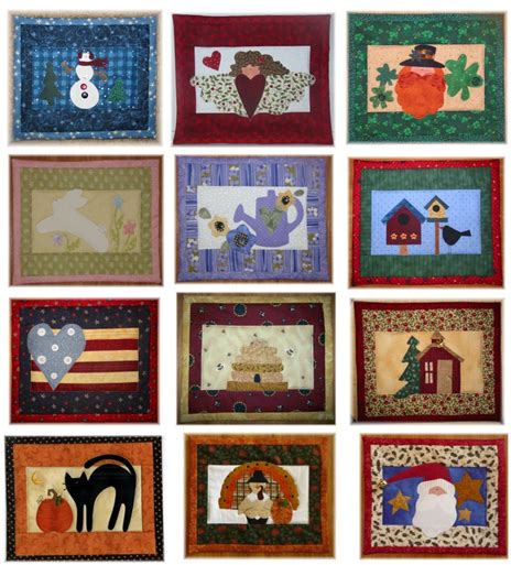 Full Set Of Monthly Mini Quilts By Patchwork Paint