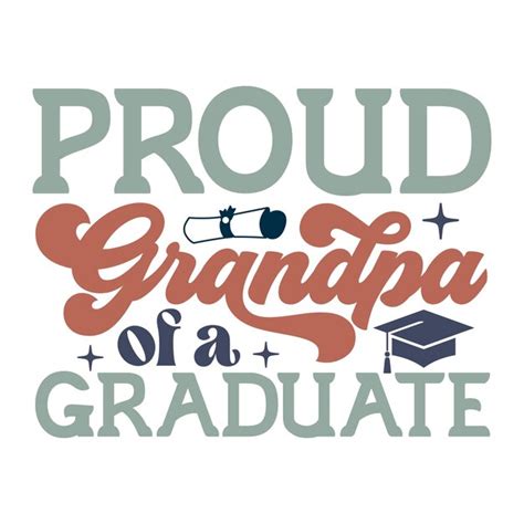 Premium Vector Proud Grandpa Of A Graduate Retro Svg Design