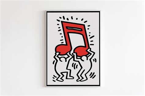 Keith Haring Music Print, Keith Haring Music Exhibition Poster ...