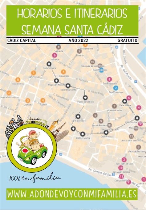 Horarios e Itinerarios Semana Santa Cádiz 2022 Adondevoyconmifamilia