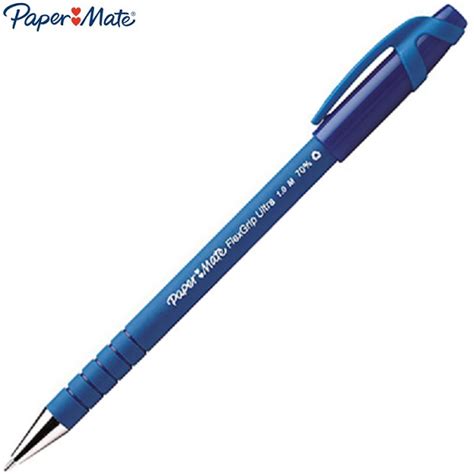 Papermate Flexgrip Ultra Capped Ballpoint Pens Medium Blue Box