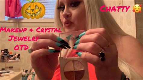 Asmr💕chatty 💕makeup And Crystal Jewelry Otd Putting On Lipstick 💄 Youtube